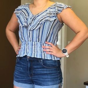 Striped cropped top